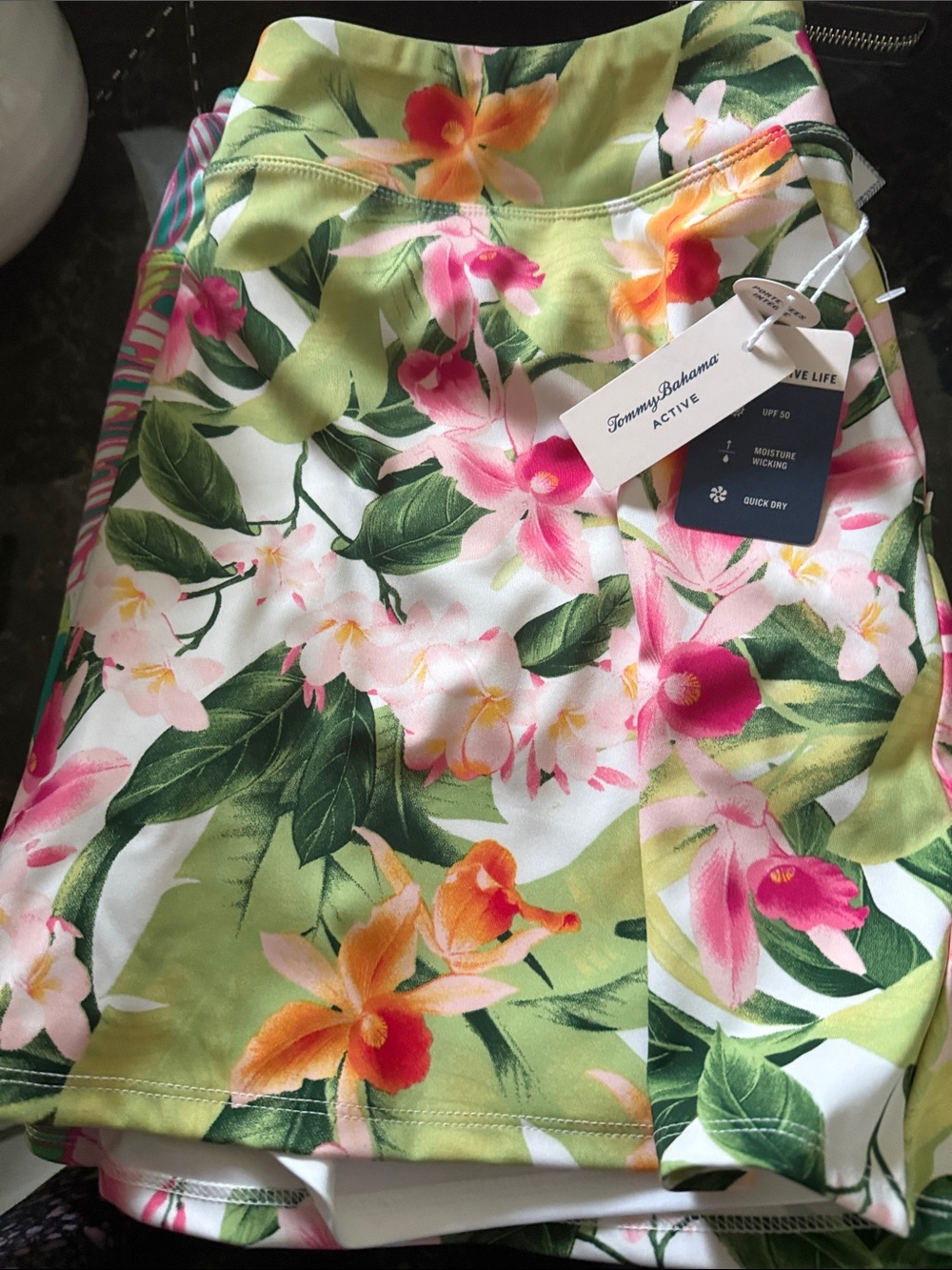 Tommy Bahama Tropical Floral Swim Sarong in Pink, Green & Orange